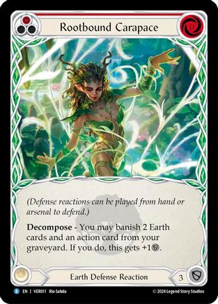Image of Rootbound Carapace (Red) [VER011] (Rosetta Verdance Blitz Deck)