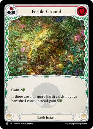 Image of Fertile Ground (Red) [VER016] (Rosetta Verdance Blitz Deck)