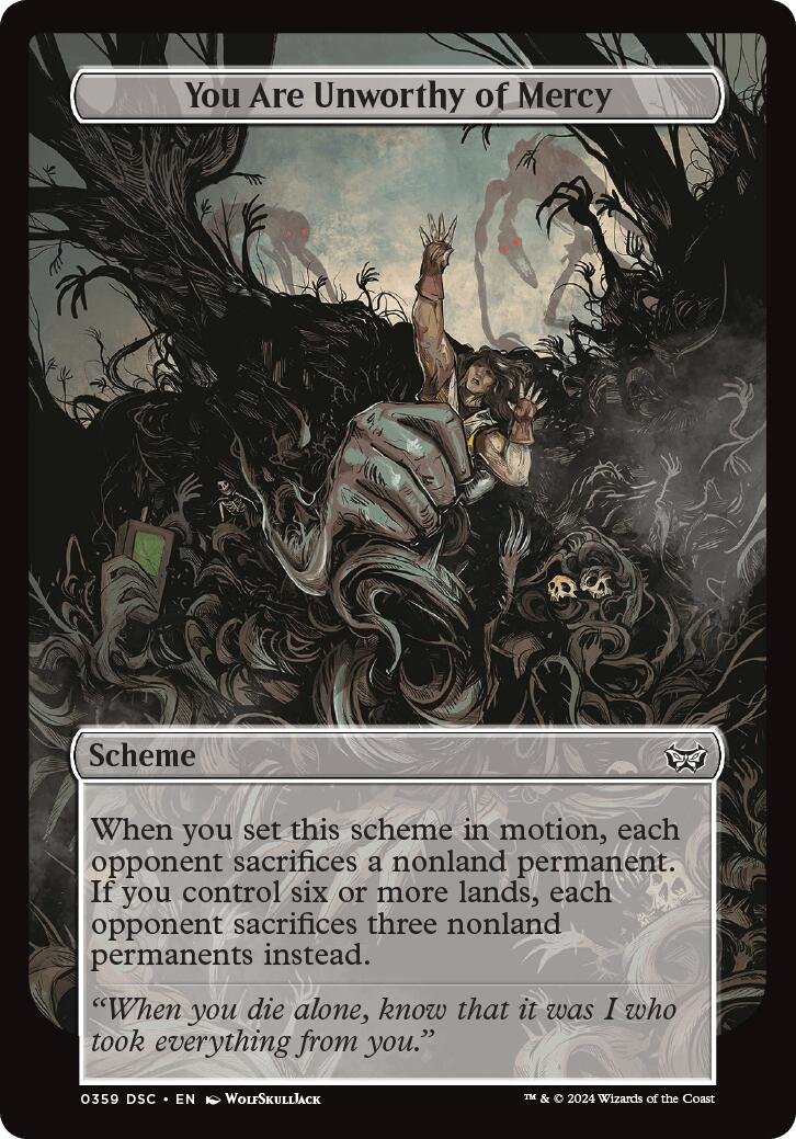 Image of You Are Unworthy of Mercy (Full Art) [Duskmourn: Archenemy]