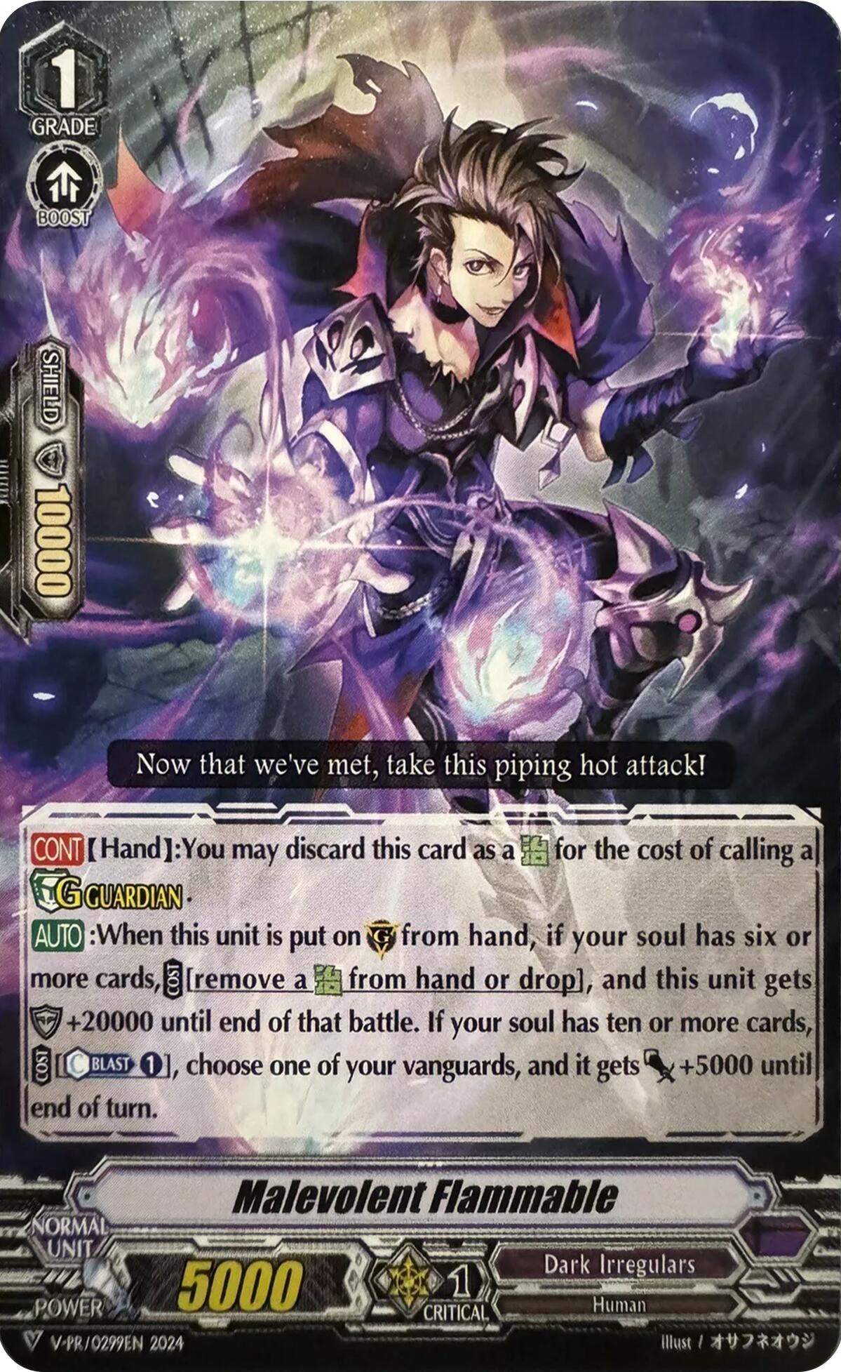 Image of Malevolent Flammable (V-PR/0299EN) [V Promo Cards]