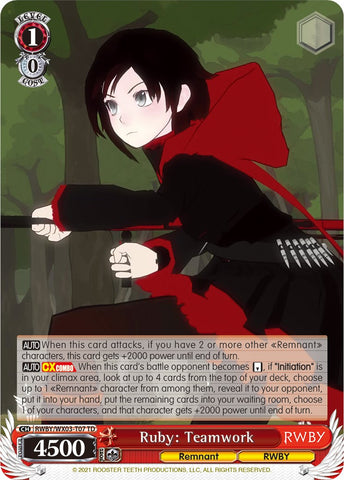 Ruby: Teamwork (RWBY/WX03-T07 TD) [RWBY]