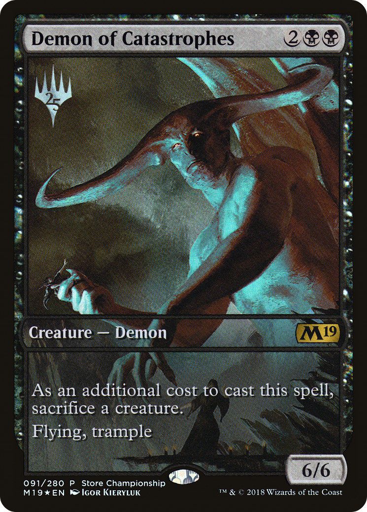 Image of Demon of Catastrophes (Store Championship) (Full Art) [Core Set 2019 Promos]