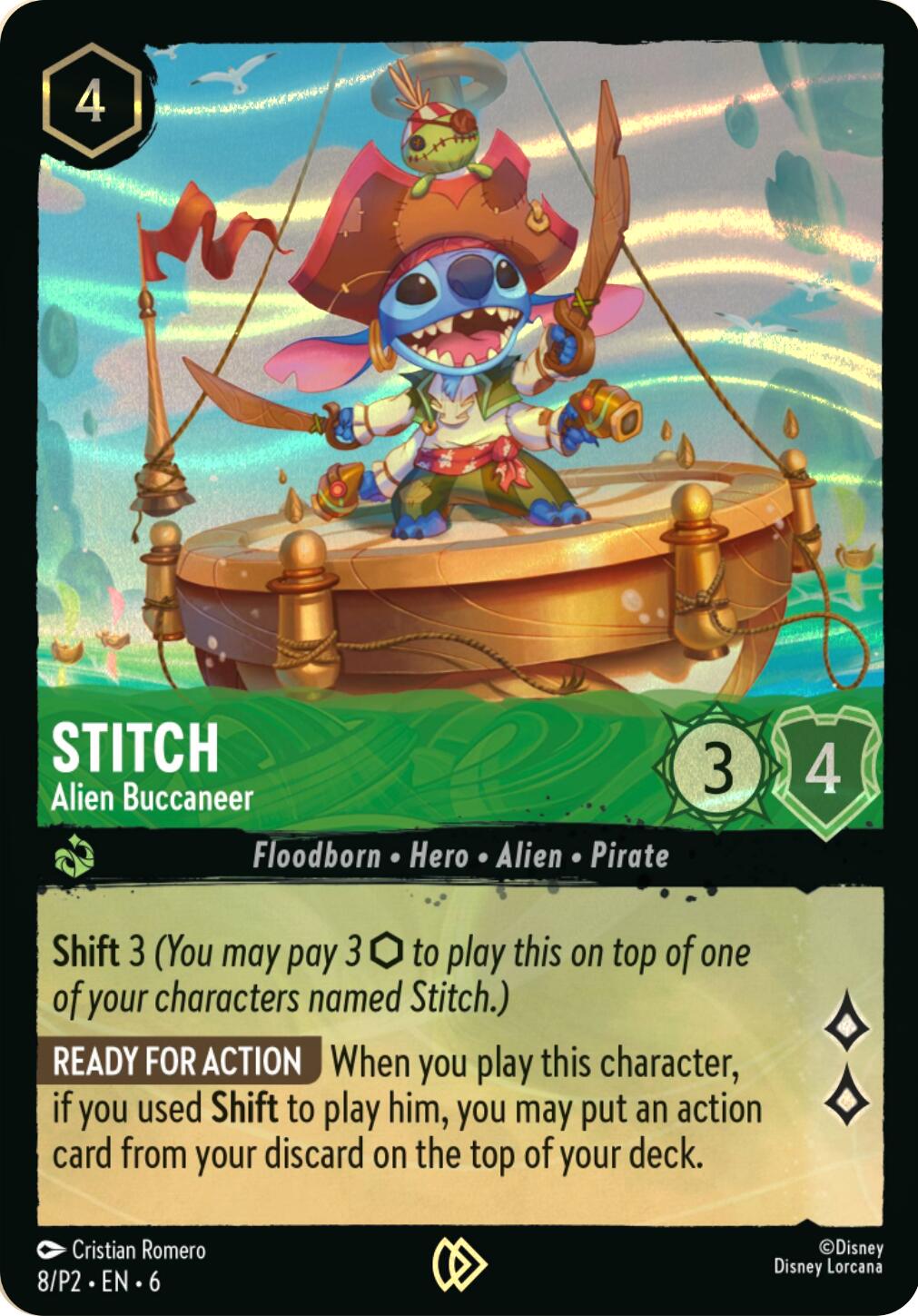 Image of Stitch - Alien Buccaneer (Stitch Collector's Gift Set Promo) (8) [Promo Cards]