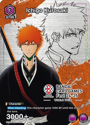 Image of Ichigo Kurosaki (BANDAI Card Games Fest 23-24 World Tour) (UEPR/BLC-1-103) - Union Arena Promotion Cards Foil
