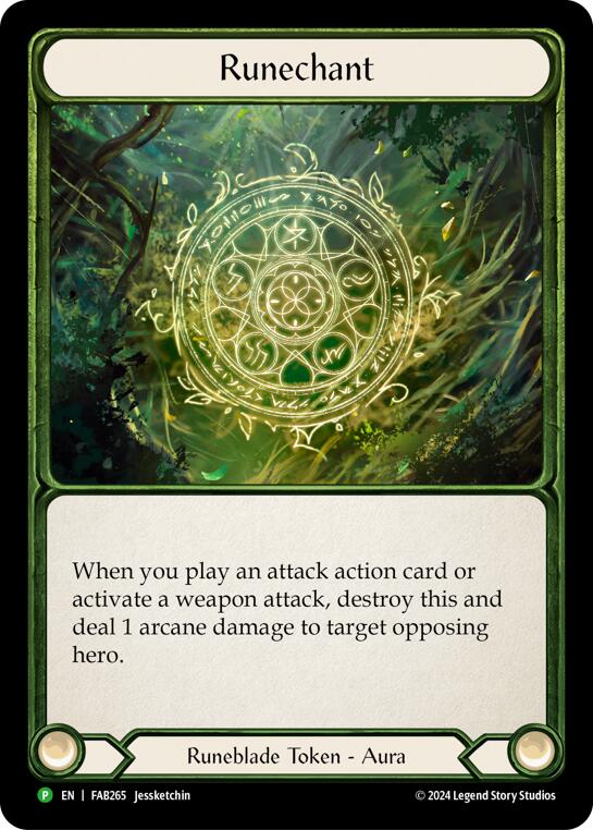 Image of Runechant (Earth) [FAB265] (Promo)  Rainbow Foil