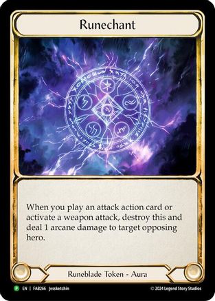 Image of Runechant (Lightning) [FAB266] (Promo)  Rainbow Foil