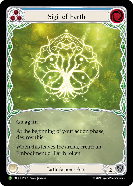 Image of Sigil of Earth (Extended Art) [LGS310] (Promo)  Rainbow Foil