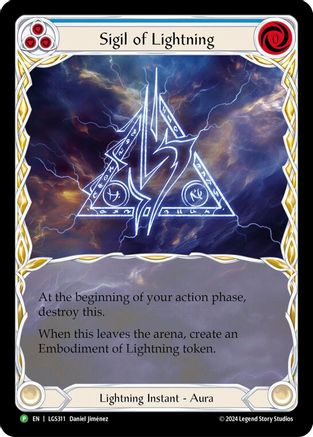 Image of Sigil of Lightning (Lightning) (Extended Art) [LGS311] (Promo)  Rainbow Foil
