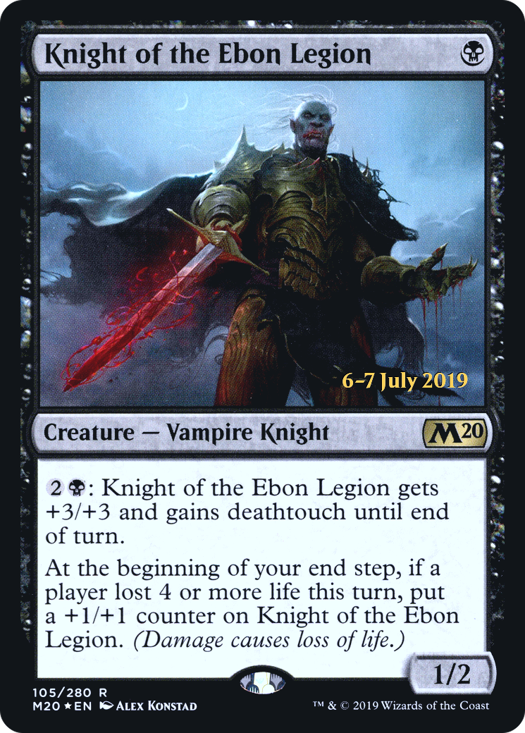 Image of Knight of the Ebon Legion [Core Set 2020 Prerelease Promos]