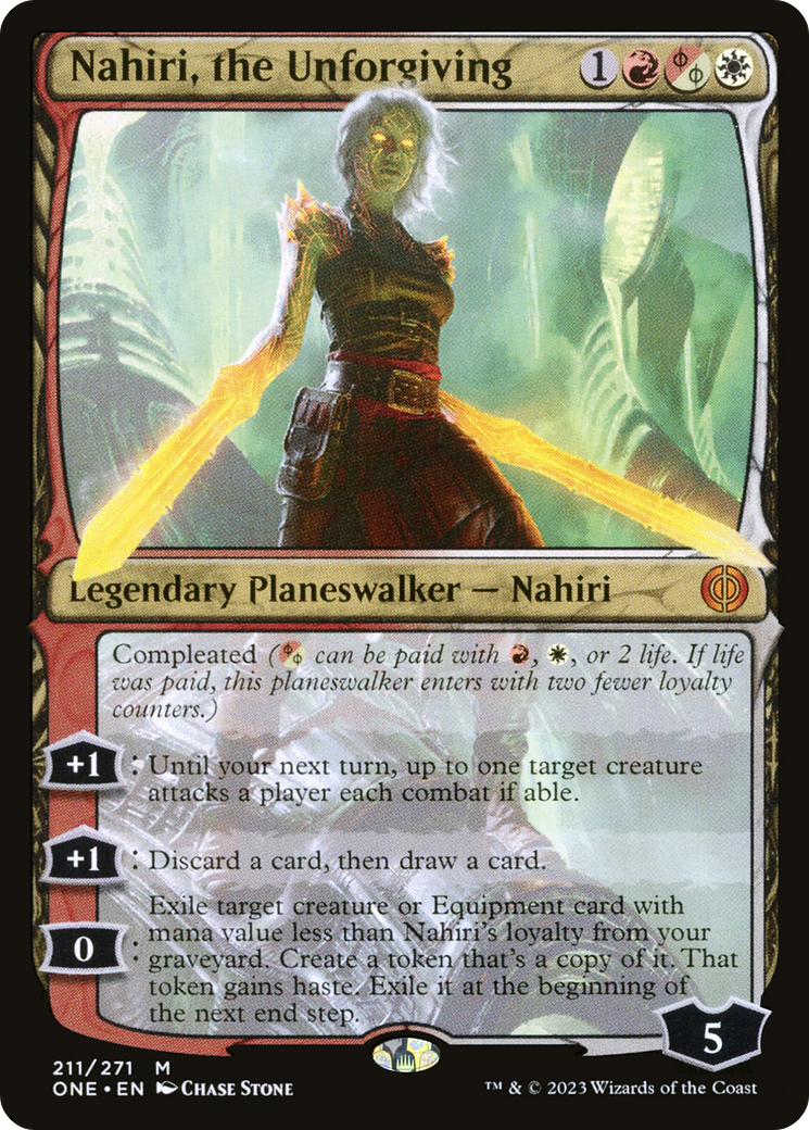 Image of Nahiri, the Unforgiving [Phyrexia: All Will Be One]