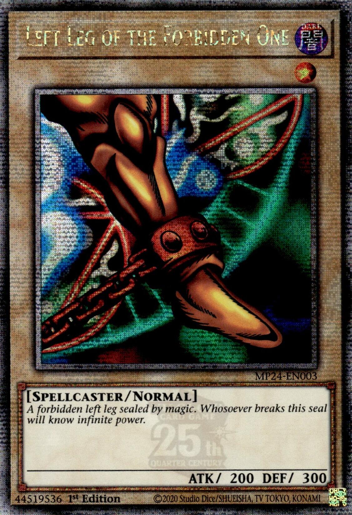 Image of Left Leg of the Forbidden One [MP24-EN003] Quarter Century Secret Rare