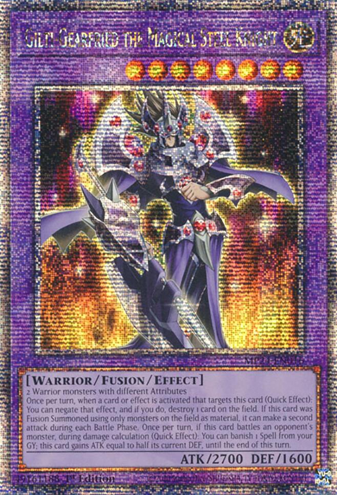 Image of Gilti-Gearfried the Magical Steel Knight [MP24-EN016] Quarter Century Secret Rare