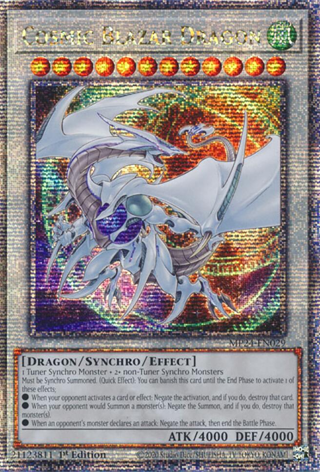 Image of Cosmic Blazar Dragon [MP24-EN029] Quarter Century Secret Rare