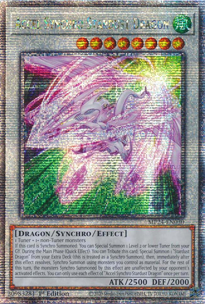 Image of Accel Synchro Stardust Dragon [MP24-EN030] Quarter Century Secret Rare