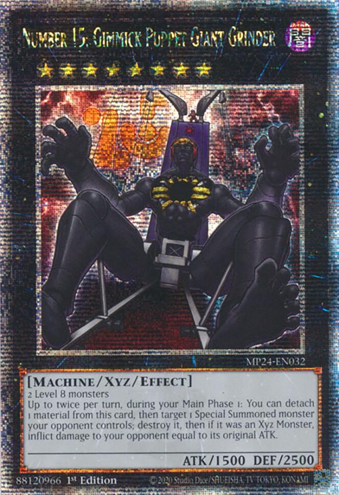 Image of Number 15: Gimmick Puppet Giant Grinder [MP24-EN032] Quarter Century Secret Rare