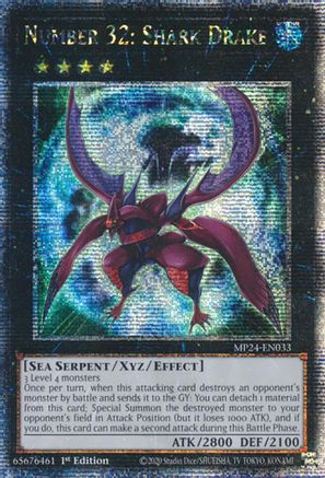 Image of Number 32: Shark Drake [MP24-EN033] Quarter Century Secret Rare
