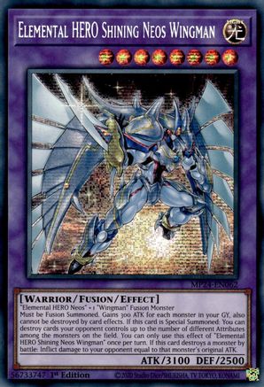 Image of Elemental HERO Shining Neos Wingman [MP24-EN062] Prismatic Secret Rare