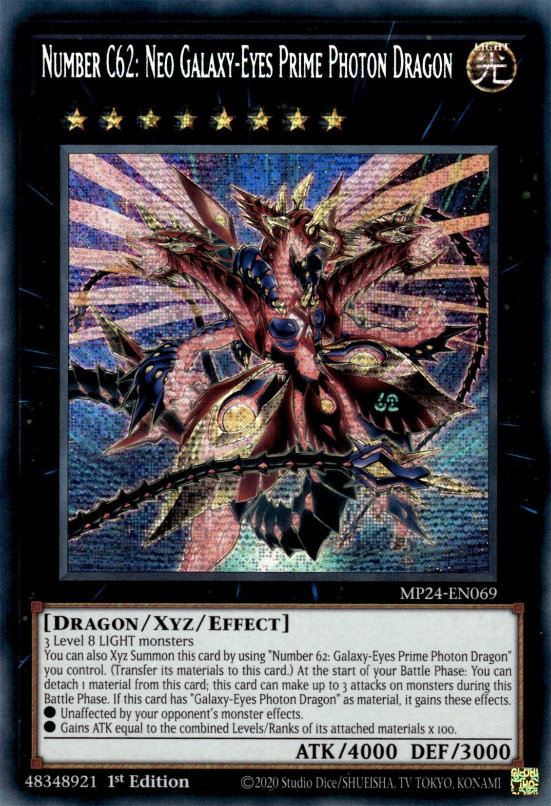 Image of Number C62: Neo Galaxy-Eyes Prime Photon Dragon [MP24-EN069] Prismatic Secret Rare