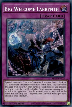 Image of Big Welcome Labrynth [MP24-EN074] Prismatic Secret Rare