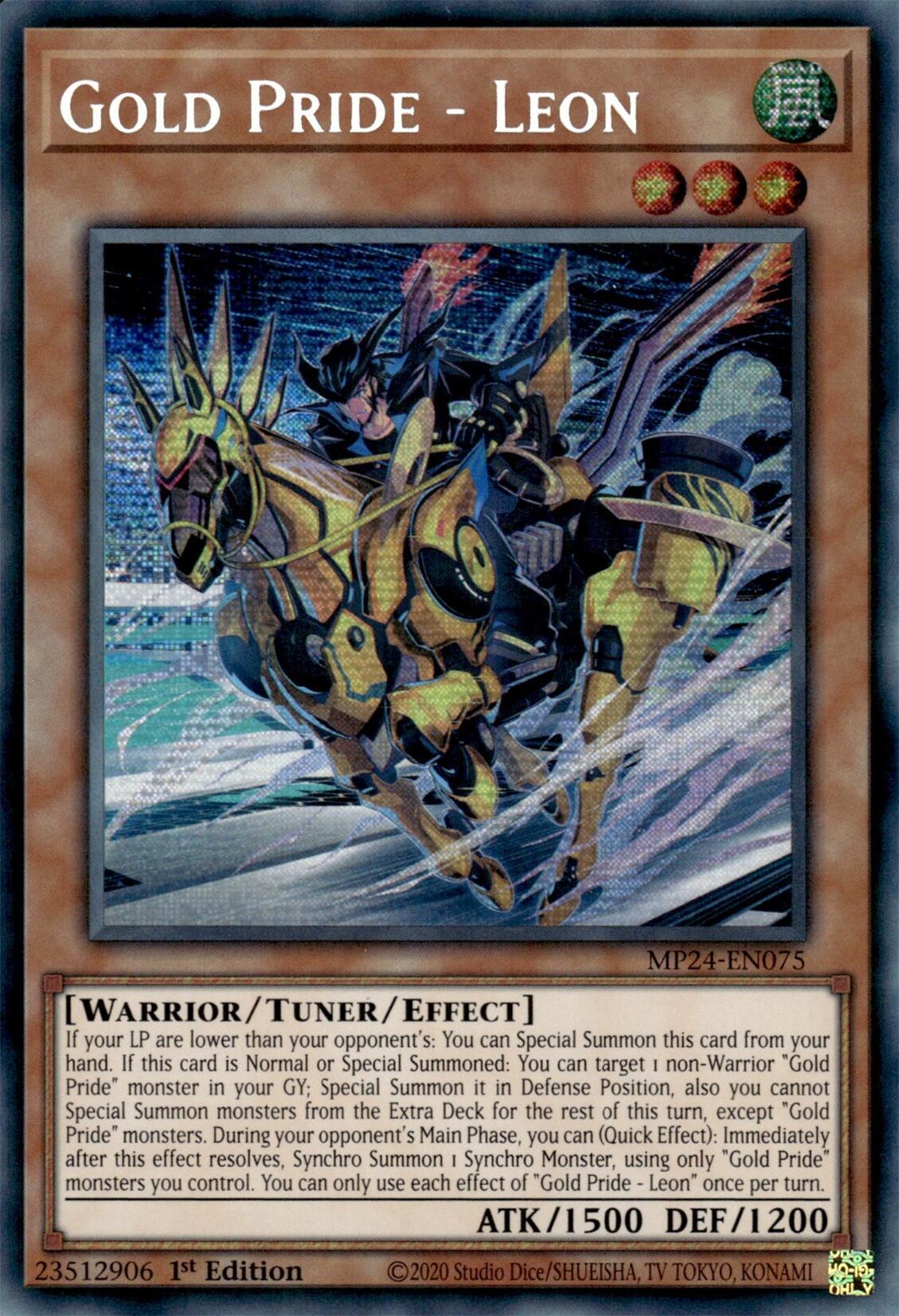 Image of Gold Pride - Leon [MP24-EN075] Prismatic Secret Rare
