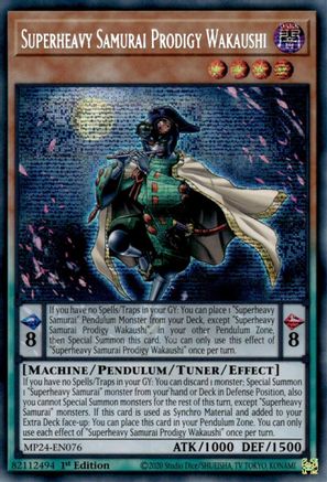 Image of Superheavy Samurai Prodigy Wakaushi [MP24-EN075] Prismatic Secret Rare