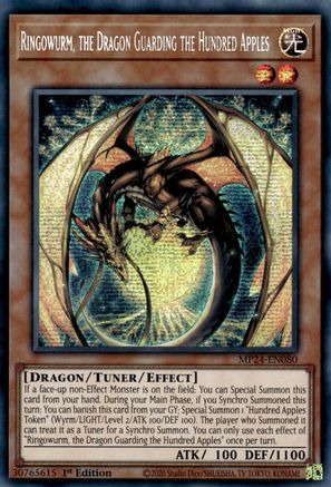 Image of Ringowurm, the Dragon Guarding the Hundred Apples [MP24-EN080] Prismatic Secret Rare