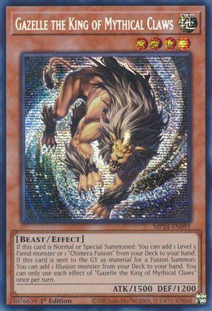 Image of Gazelle the King of Mythical Claws [MP24-EN091] Prismatic Secret Rare