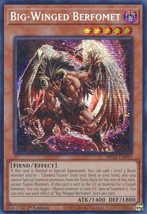 Image of Big-Winged Berfomet [MP24-EN092] Prismatic Secret Rare