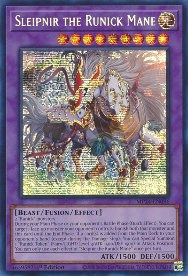 Image of Sleipnir the Runick Mane [MP24-EN096] Prismatic Secret Rare