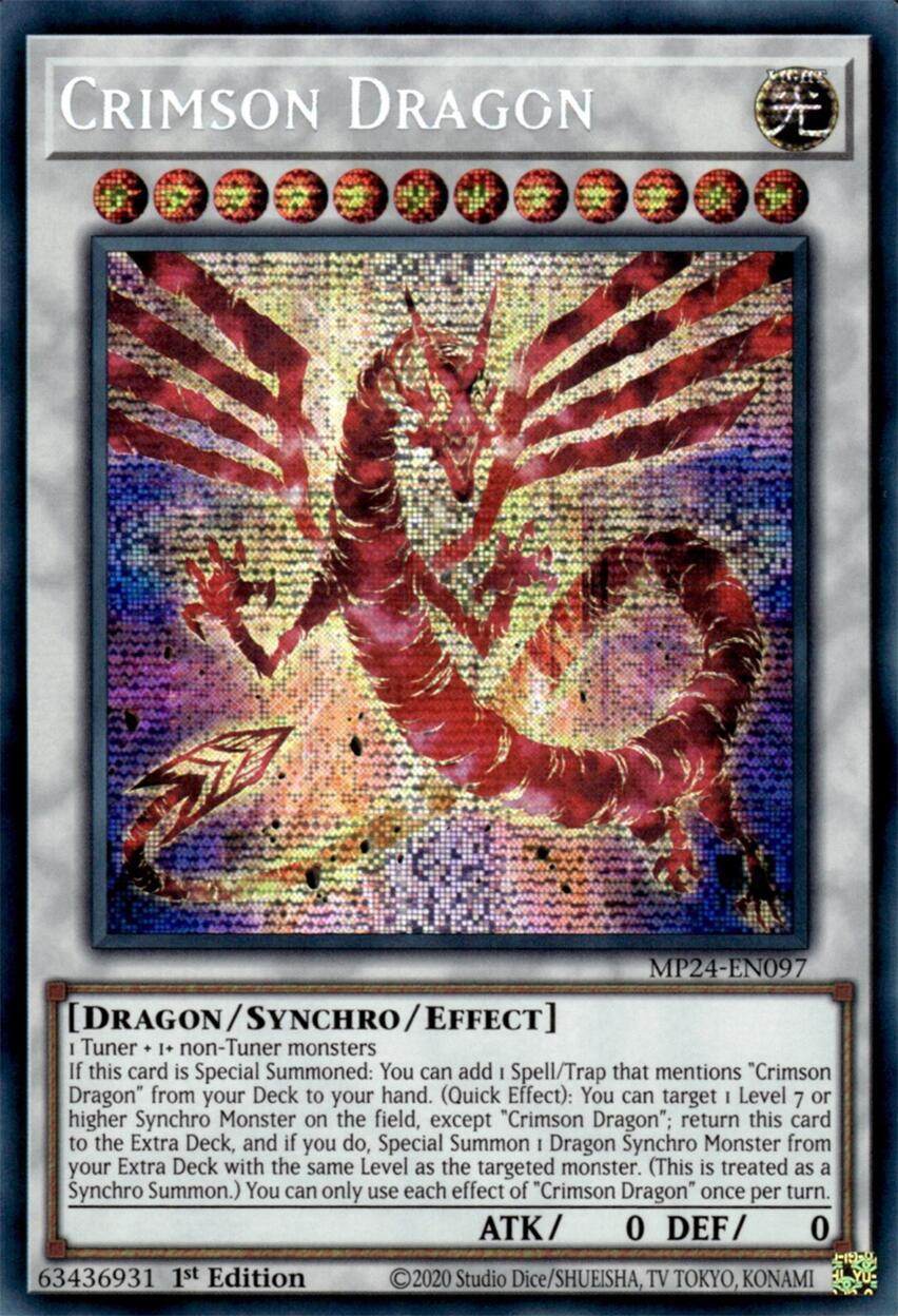 Image of Crimson Dragon (card) [MP24-EN097] Prismatic Secret Rare