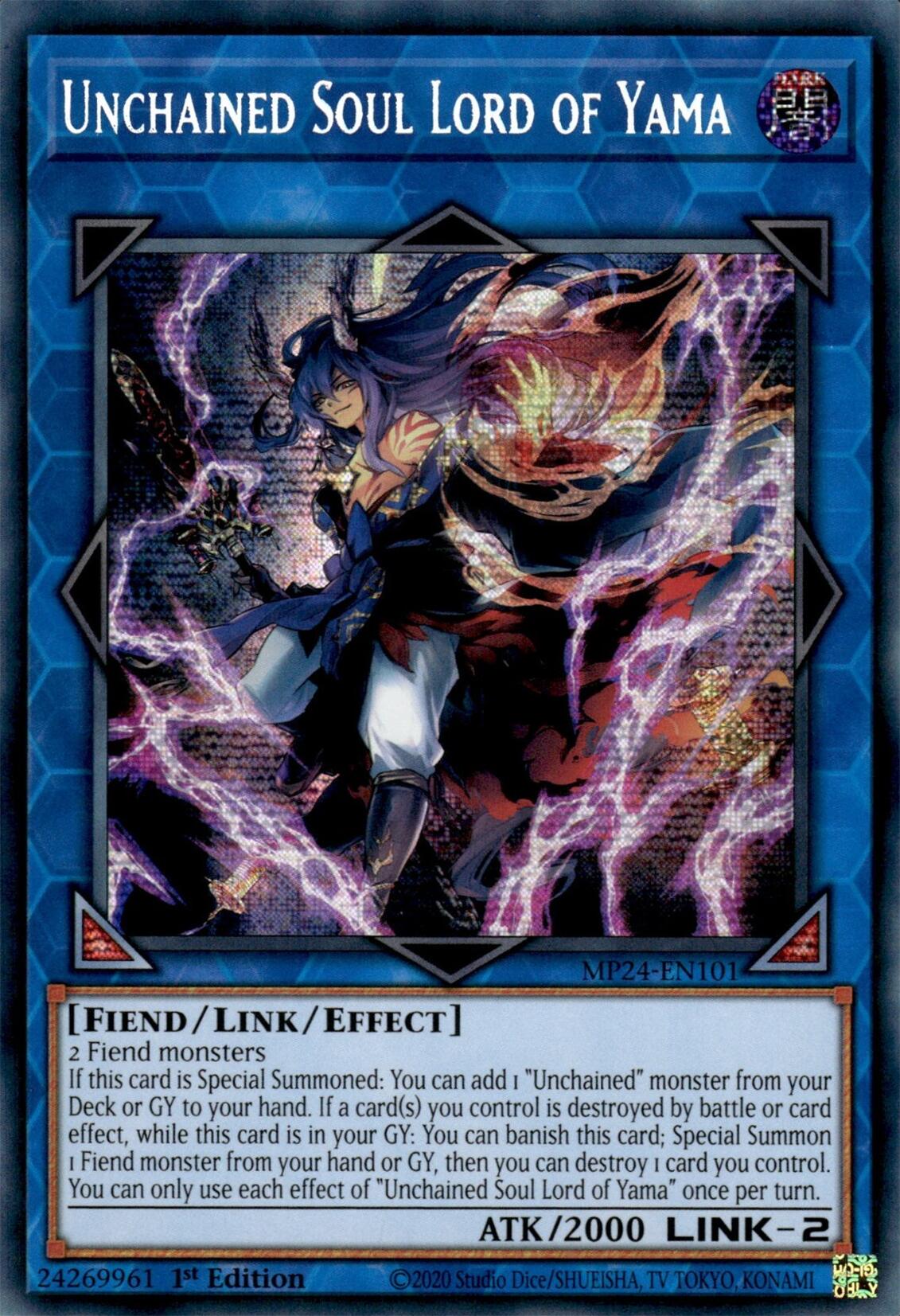 Image of Unchained Soul Lord of Yama [MP24-EN101] Prismatic Secret Rare