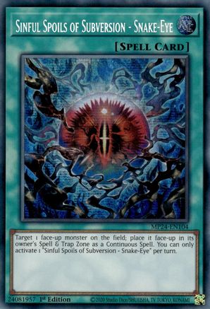 Image of Sinful Spoils of Subversion - Snake-Eye [MP24-EN104] Prismatic Secret Rare
