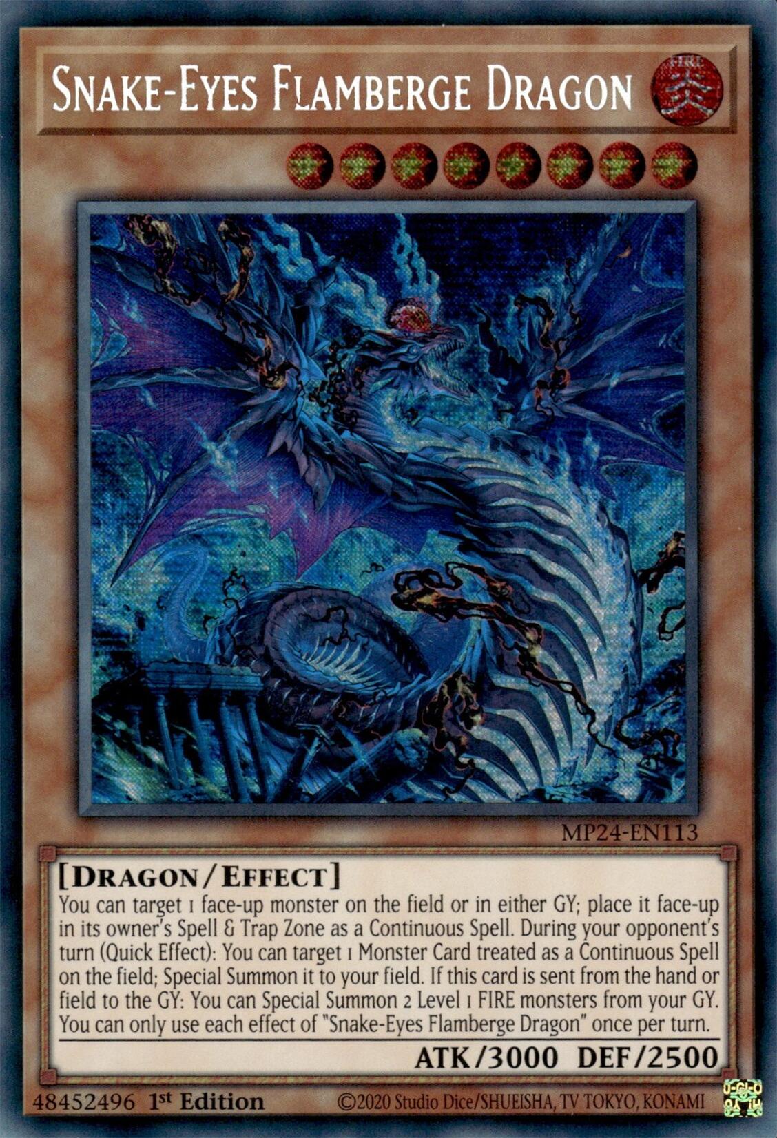 Image of Snake-Eyes Flamberge Dragon [MP24-EN113] Prismatic Secret Rare
