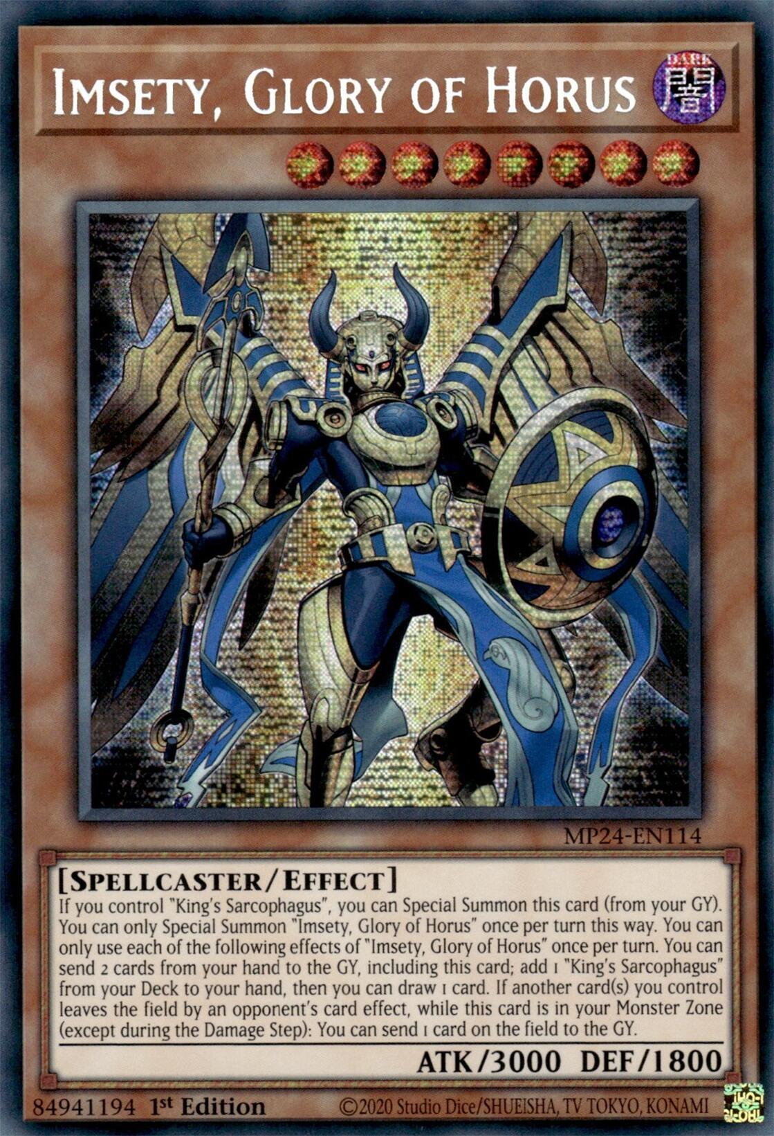 Image of Imsety, Glory of Horus [MP24-EN114] Prismatic Secret Rare