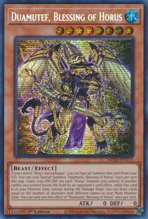 Image of Duamutef, Blessing of Horus [MP24-EN115] Prismatic Secret Rare