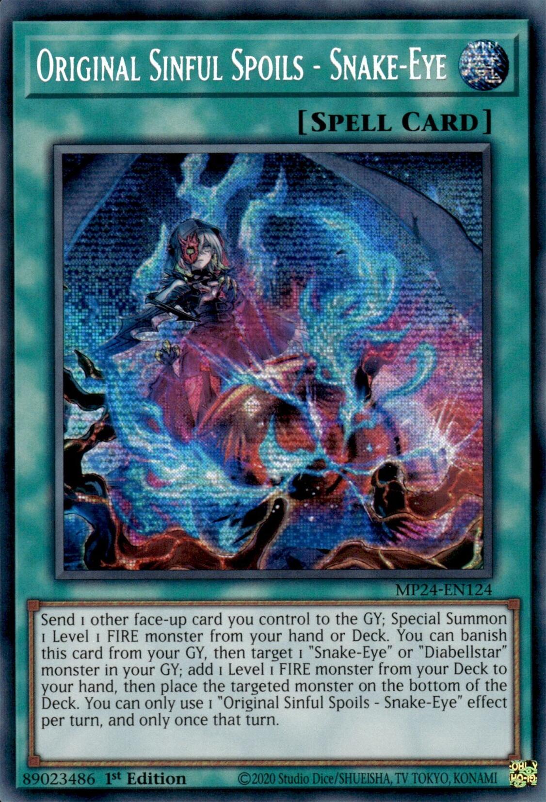 Image of Original Sinful Spoils - Snake-Eye [MP24-EN124] Prismatic Secret Rare