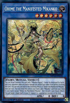 Image of Ohime the Manifested Mikanko [MP24-EN135] Prismatic Secret Rare