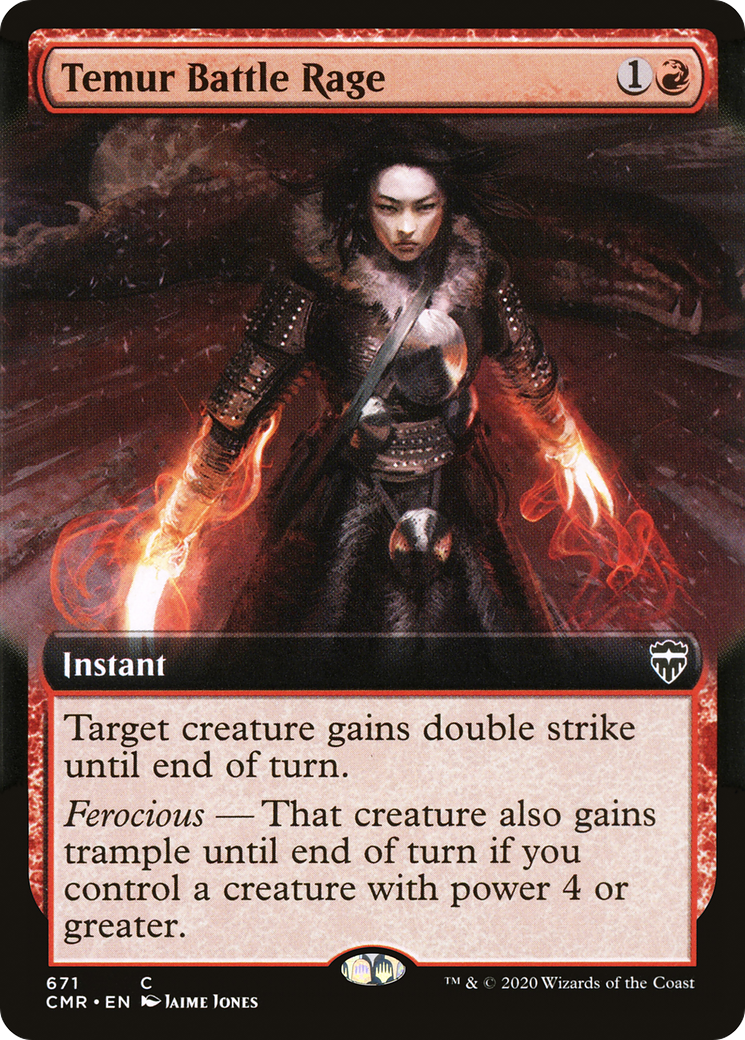 Image of Temur Battle Rage (Extended Art) [Commander Legends]
