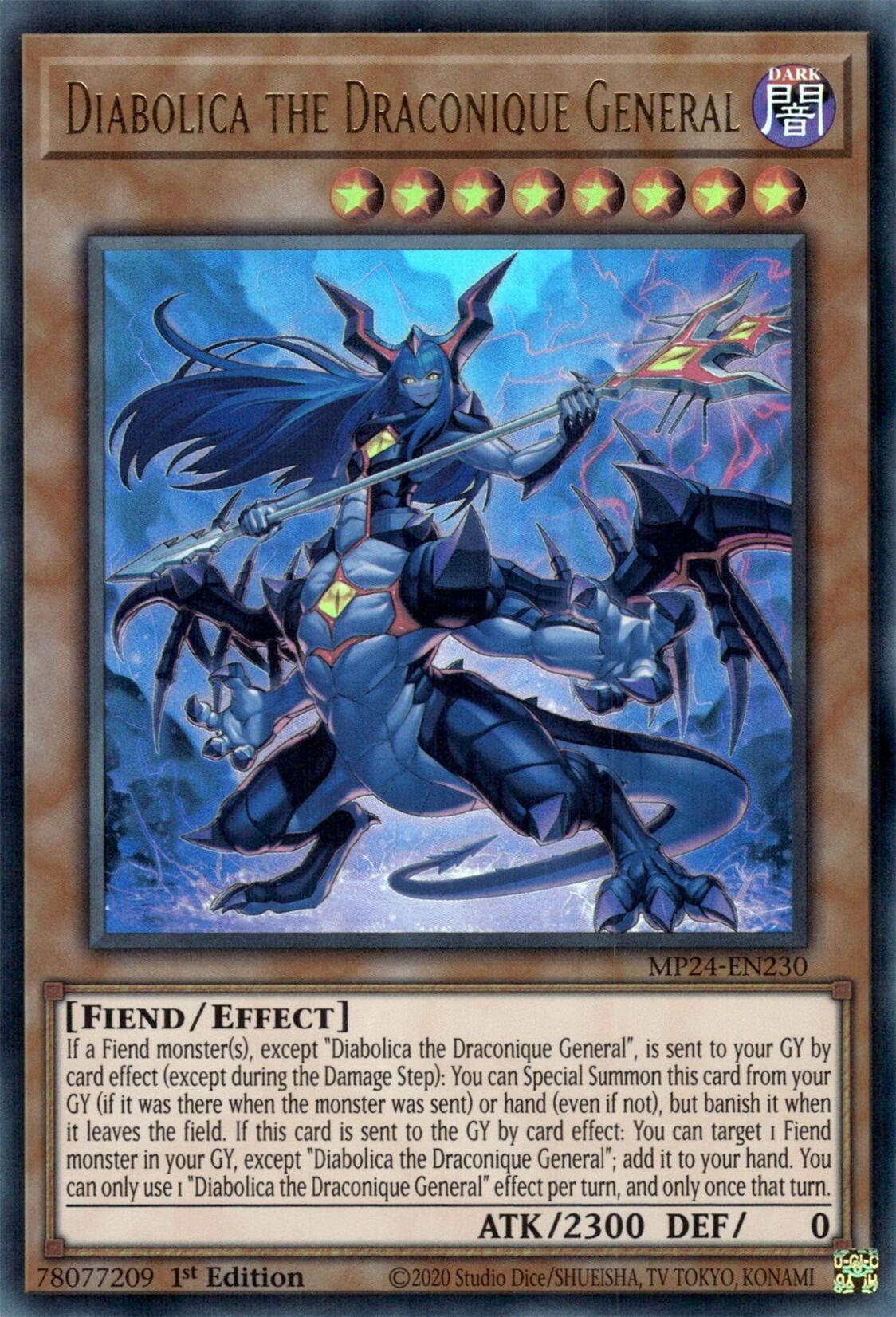 Image of Diabolica the Draconique General [MP24-EN230] Ultra Rare
