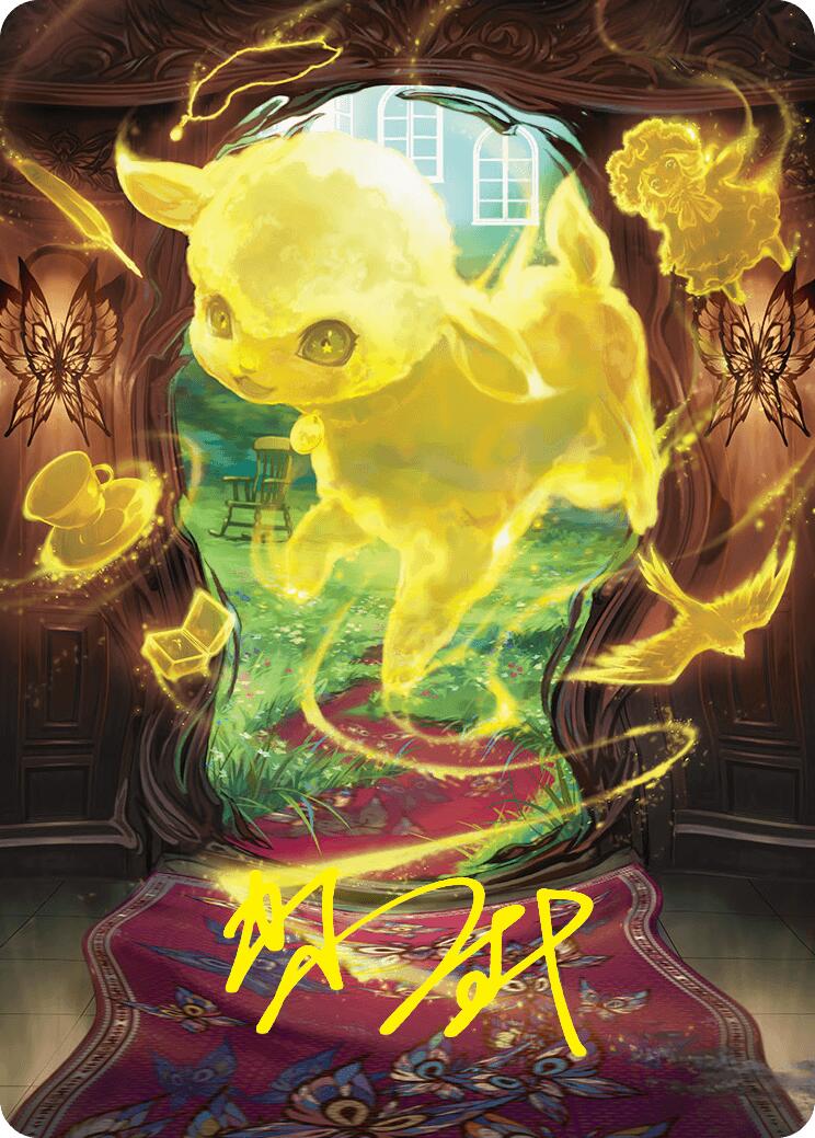 Image of Enduring Innocence Art Card (Gold-Stamped Signature) [Duskmourn: House of Horror Art Series]