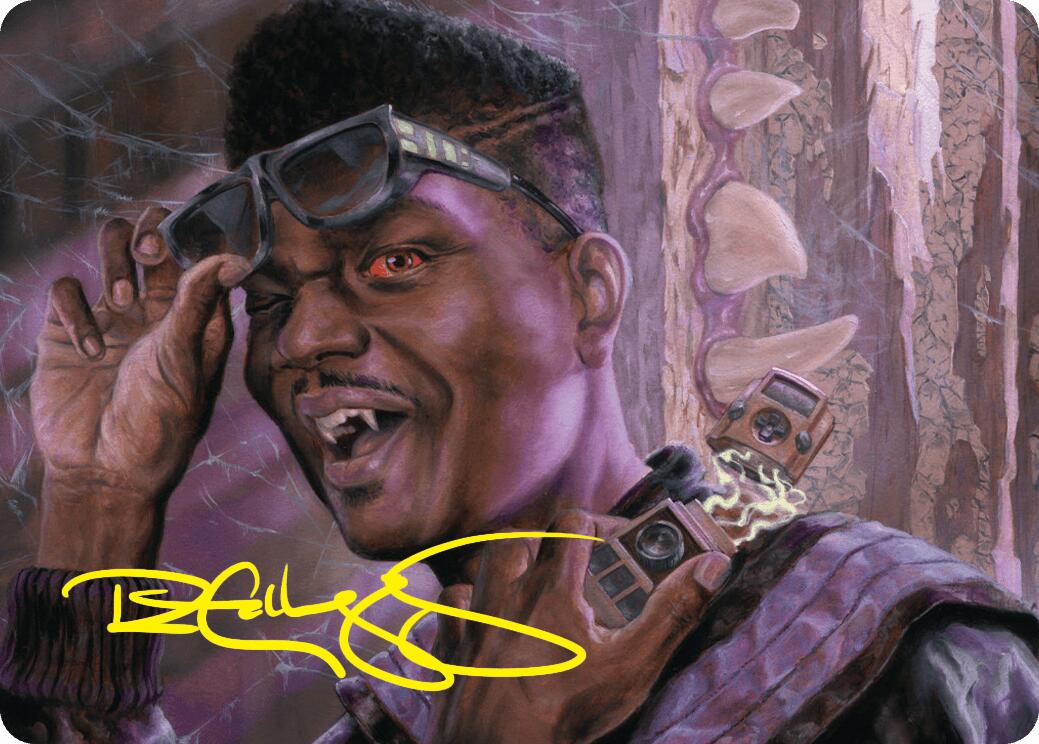 Image of Dashing Bloodsucker Art Card (Gold-Stamped Signature) [Duskmourn: House of Horror Art Series]