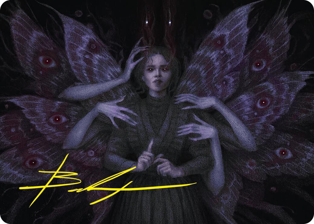 Image of Demonic Counsel Art Card (7/54) (Gold-Stamped Signature) [Duskmourn: House of Horror Art Series]