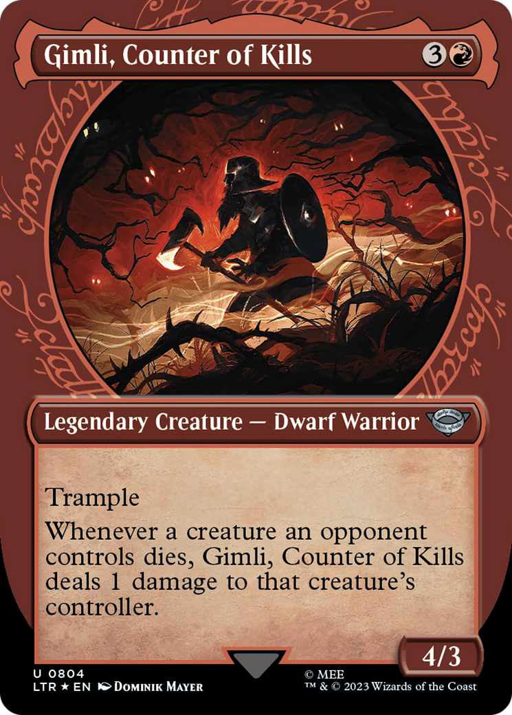 Image of Gimli, Counter of Kills (Showcase) (Surge Foil) [The Lord of the Rings: Tales of Middle-Earth]