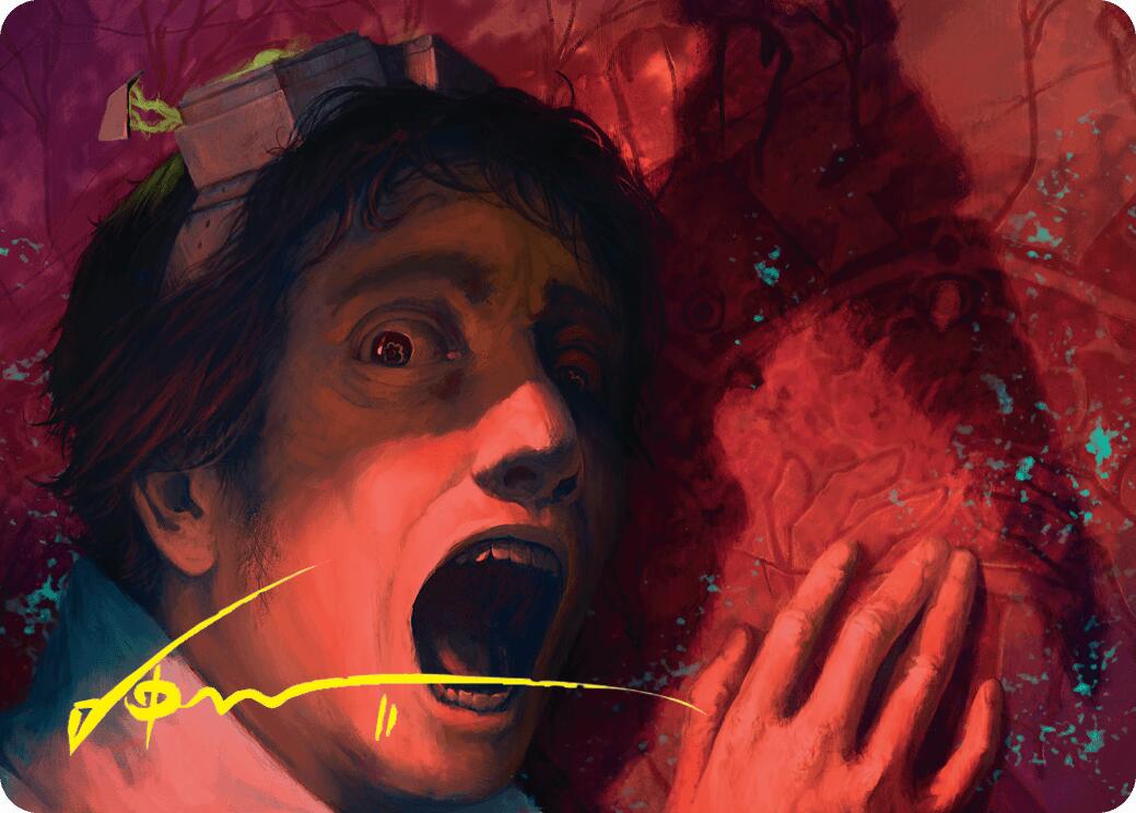 Image of Murder Art Card (Gold-Stamped Signature) [Duskmourn: House of Horror Art Series]