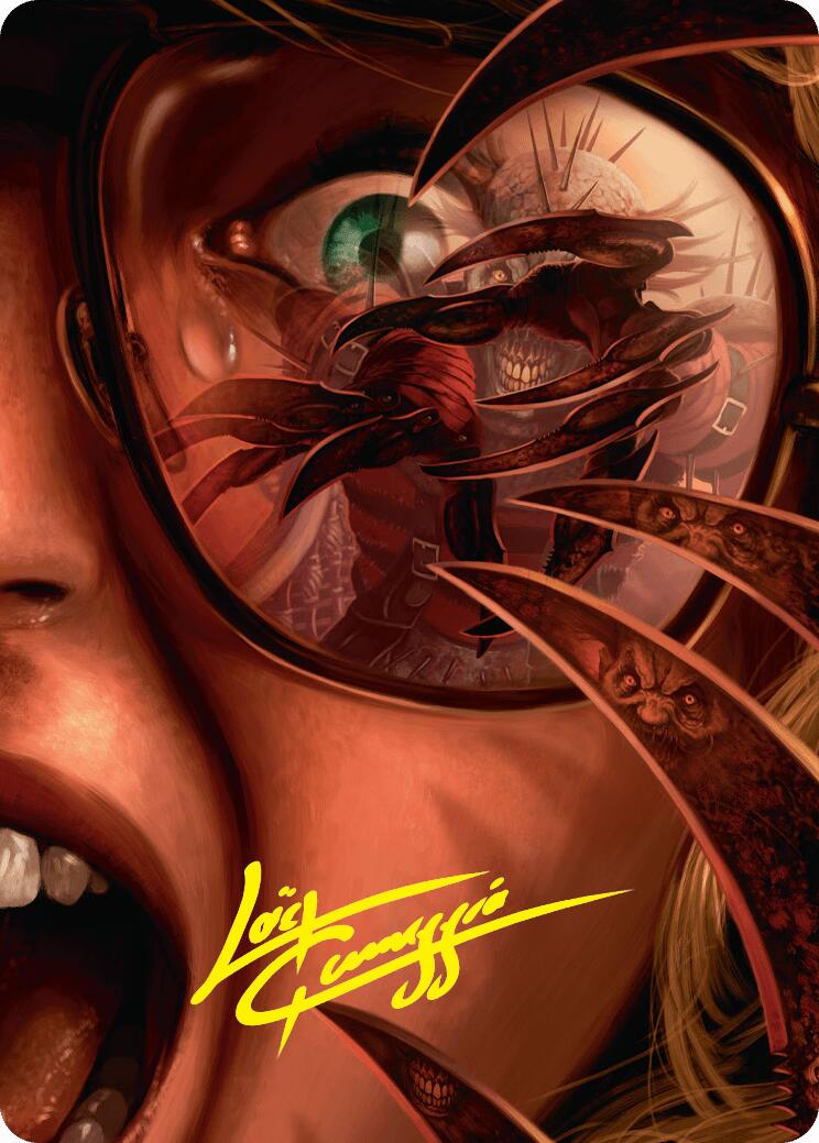 Image of Razorkin Needlehead Art Card (Gold-Stamped Signature) [Duskmourn: House of Horror Art Series]