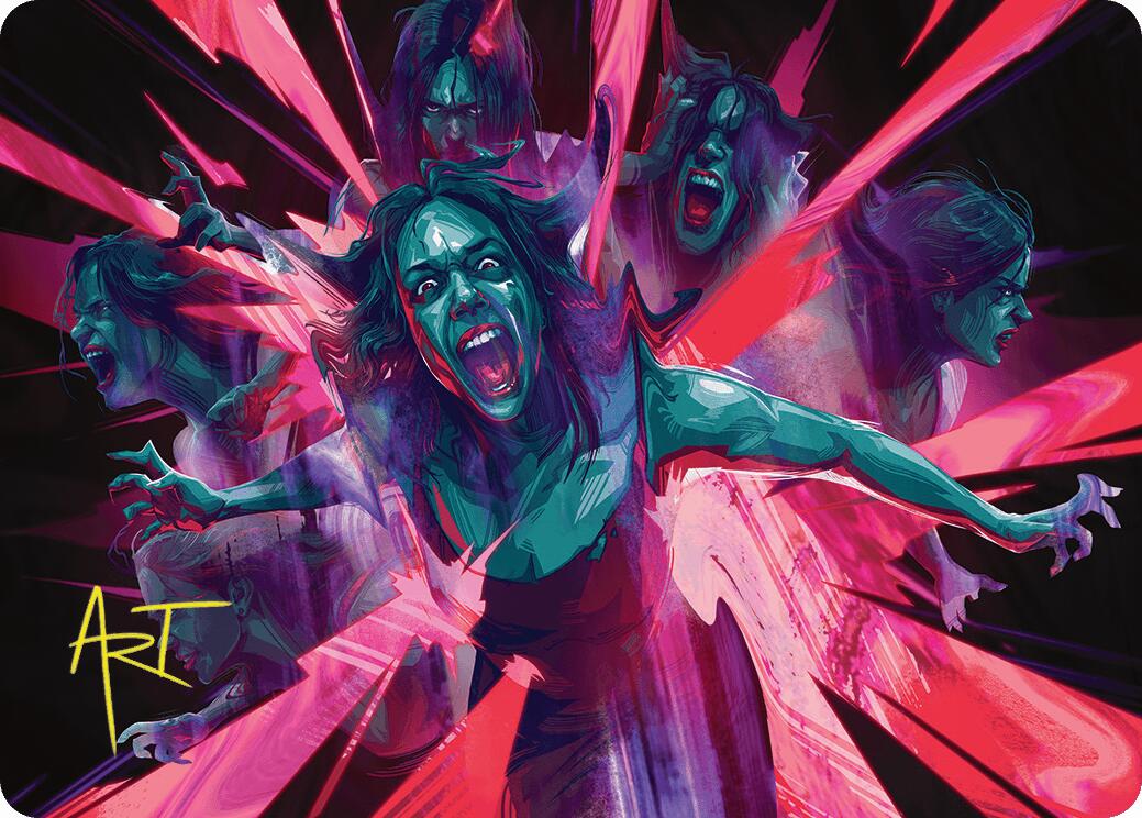 Image of Waltz of Rage Art Card (Gold-Stamped Signature) [Duskmourn: House of Horror Art Series]
