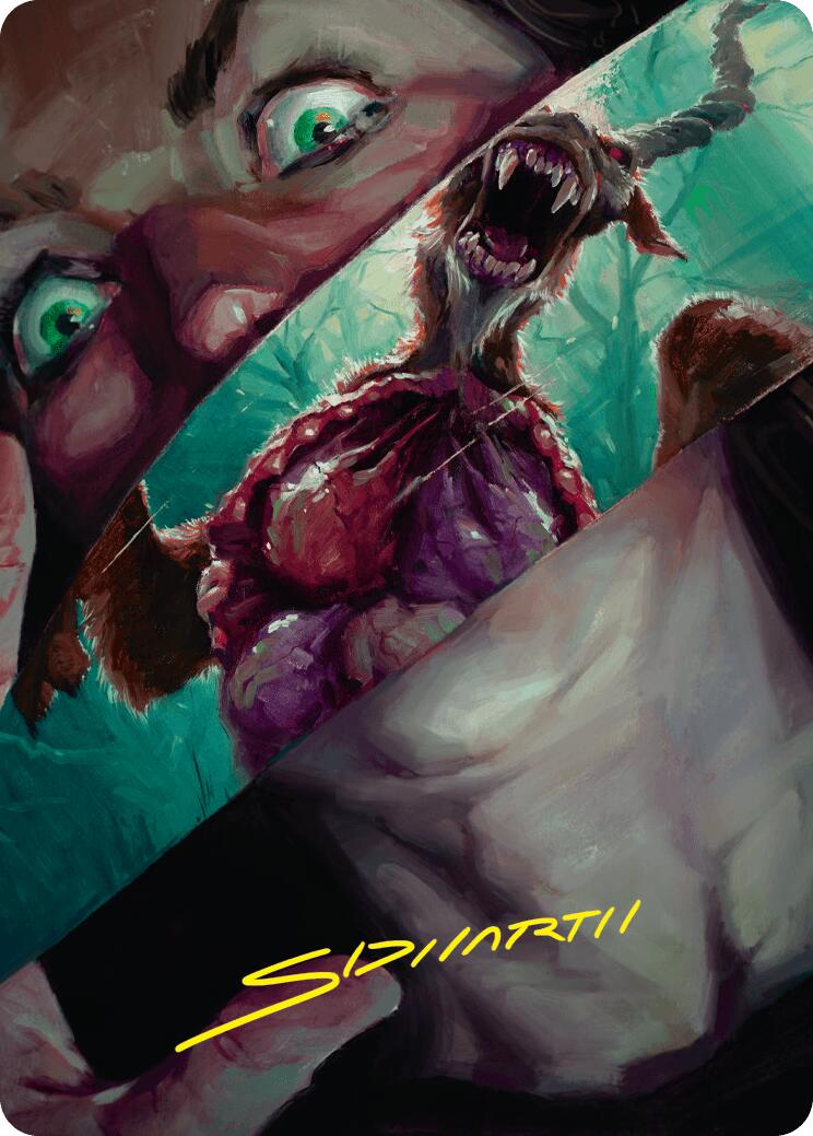 Image of Hauntwoods Shrieker Art Card (Gold-Stamped Signature) [Duskmourn: House of Horror Art Series]