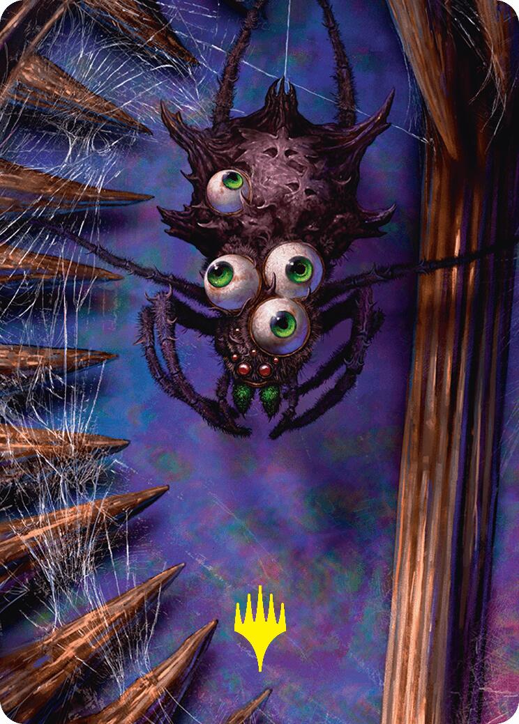 Image of Spider Art Card (Gold-Stamped Planeswalker Symbol) [Duskmourn: House of Horror Art Series]