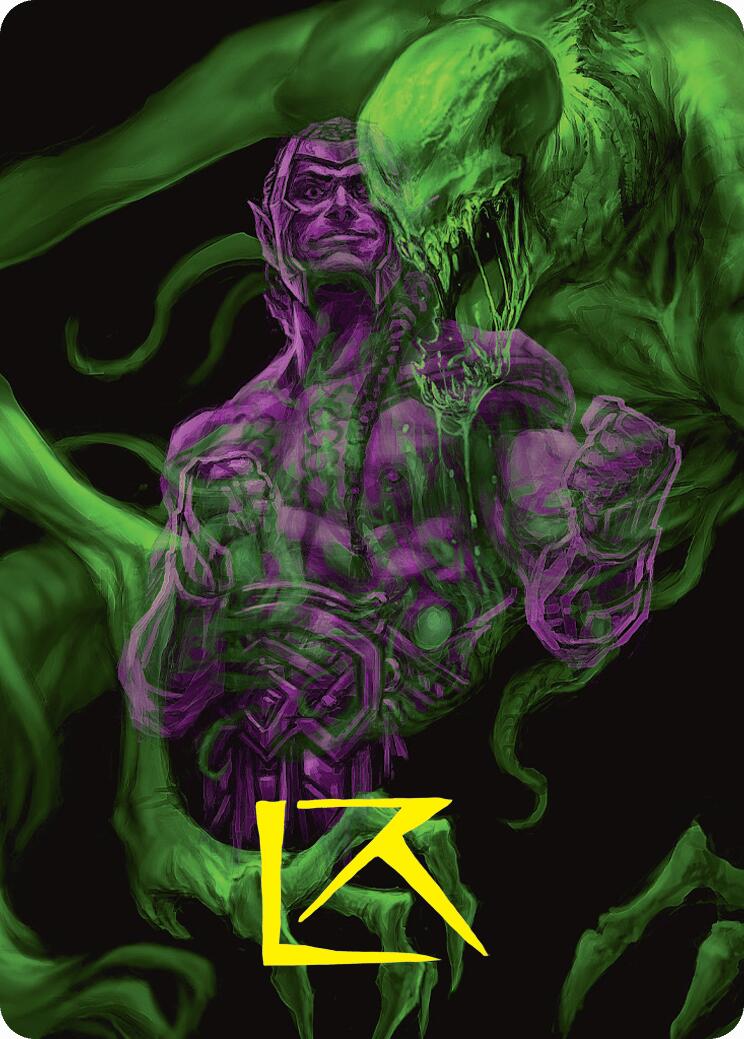 Image of Tyvar, the Pummeler Art Card (Gold-Stamped Signature) [Duskmourn: House of Horror Art Series]