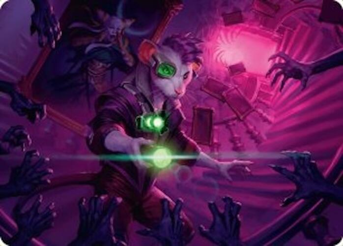 Image of Nashi, Searcher in the Dark Art Card (21/54) [Duskmourn: House of Horror Art Series]